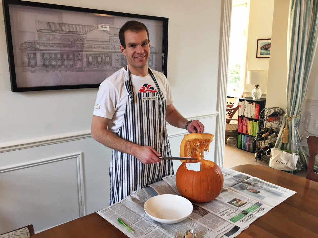 Ben Moore Carving Pumpkin